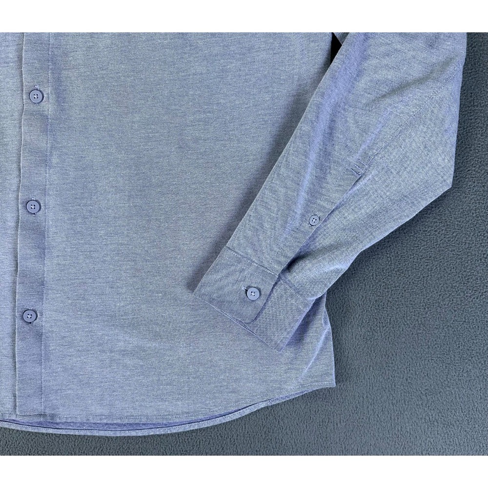 Lululemon Shirt XL Blue Commission Qwick Oxford Smart Casual Office Performance - Picture 7 of 10